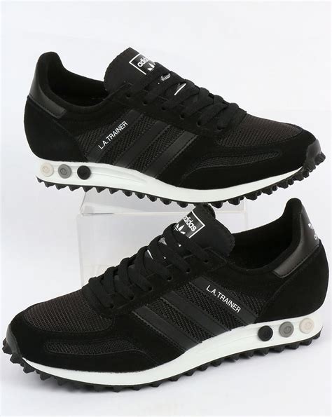 adidas la trainer 2 black white|white suede Adidas trainers.